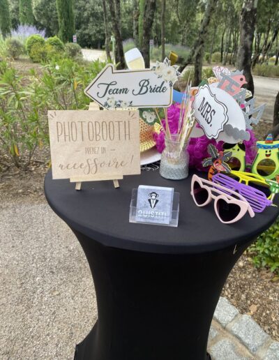 Table accessoires pour photobooth