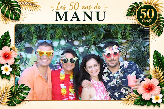 Protégé : 50 ans de Manu, location de photobooth à Trets.