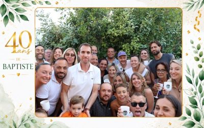 Protégé : 40 ans de Baptiste, location de photobooth à Meyreuil.