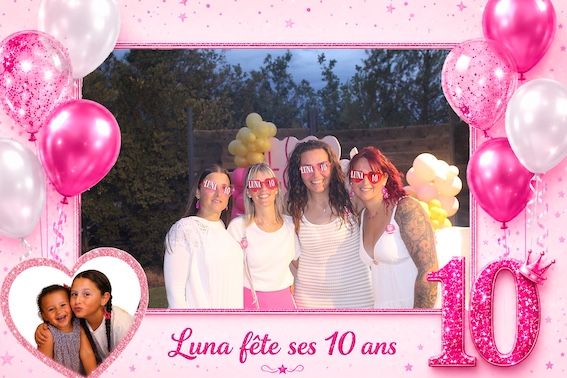 Protégé : 10 ans de Loulounette, location de photobooth à Gréasque.