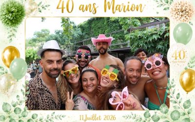 Protégé : 40 ans de Marion, location de photobooth à St Zacharie.