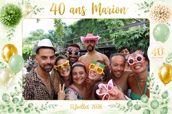 Protégé : 40 ans de Marion, location de photobooth à St Zacharie.
