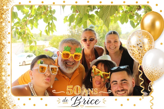 Protégé : 50 ans de Brice, location de photobooth à Gréasque.