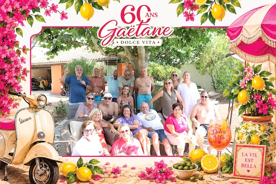 Protégé : 60 ans de Gaëtane, location de photobooth à Cuges les Pins.