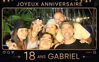 Protégé : 18 ans de Gabriel, location de photobooth à Peypin.