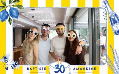 Protégé : 30 ans de Baptiste & Amandine, location de photobooth à Fuveau.