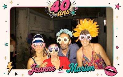 Protégé : 40 ans de Jeanne & Marion, location de photobooth à Marseille.